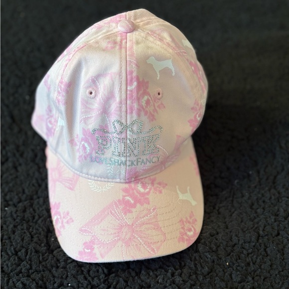 PINK Victoria's Secret x LoveShackFancy Floral Pink Cap - Picture 4 of 5